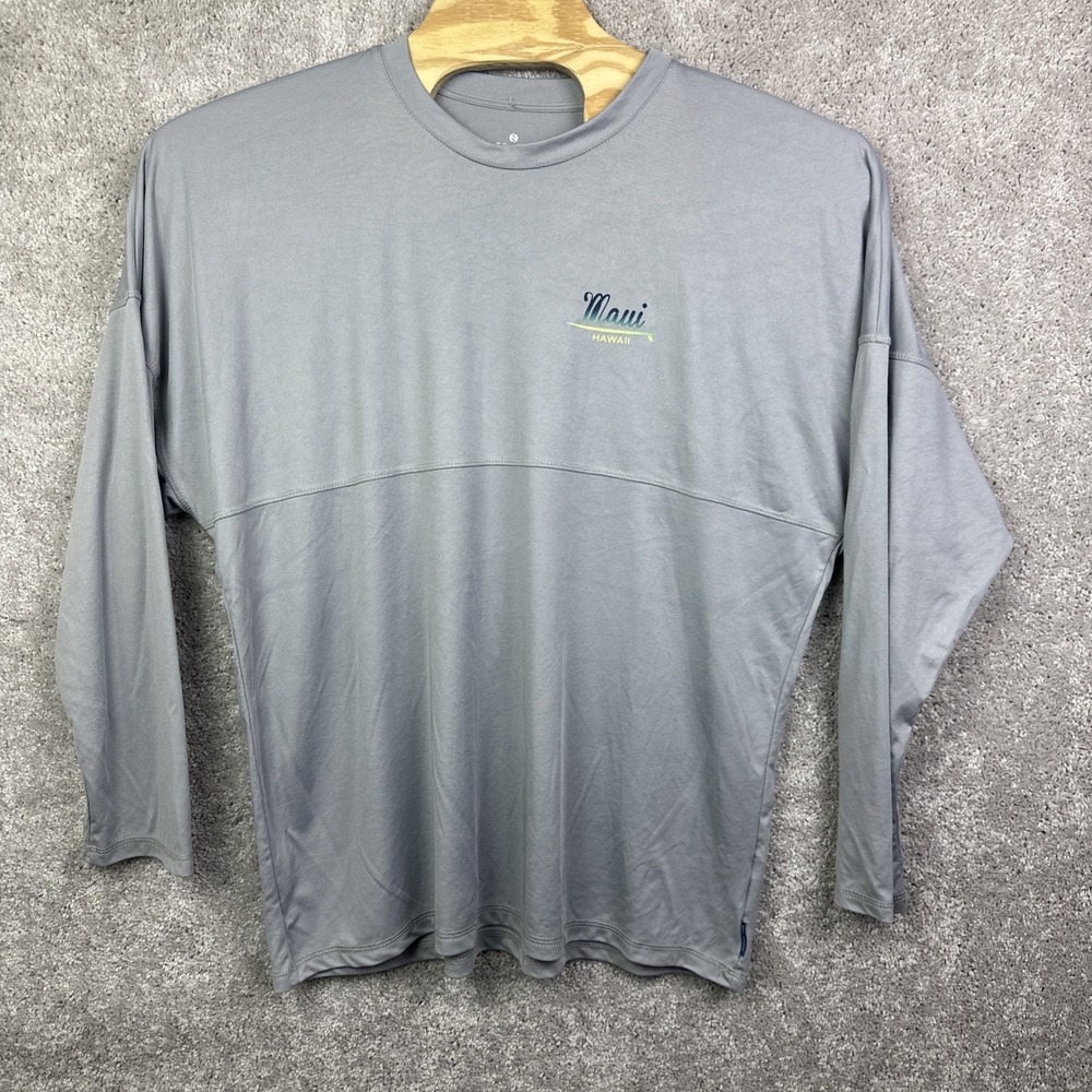 Spirit Jersey Maui Hawaii Polyester Long Sleeve Shirt‎ XXL Gray Beach Surf Swim